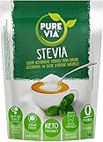 Pure Via Stevia Blatt Süßungskügelchen 1kg - Natürliches Süßungsmittel – VORTEILSPACK, Entspricht 2kg Zucker