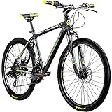 Galano 26 Zoll Toxic Mountainbike Hardtail MTB Jugendmountainbike Jugendfahrrad (schwarz/grün, 46 cm)