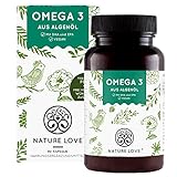 Omega 3 vegan - hochdosiert mit 1.444mg Algenöl pro Tagesdosis - 90 Kapseln - Markenrohstoff life's®Omega - laborgeprüft, produziert in Deutschland