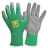 GRÜNTEK 5 Paar Gartenhandschuhe XL mit Latex-Beschichtung, Garten- und Bauhandschuhe, Arbeitshandschuhe geeignet für den privaten und gewerblichen Gebrauch (XL/10)