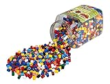 Hama Perlen 8587 Bügelperlen Dose mit ca. 2.300 bunten Maxi Bastelperlen mit Durchmesser 10 mm bunter Mix, kreativer Bastelspaß für Groß und Klein