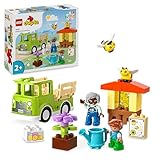 Lego DUPLO Town Imkerei und Bienenstöcke, Lernspielzeug für Kleinkinder mit 2 Figuren und einem fahrbaren LKW, Set zum Bauen und Umbauen, Spielzeug für Kleinkinder ab 2 Jahren 10419