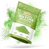 Matcha Tee Pulver Bio - Premium-Qualität - 100g. Original Green Tea aus Japan. Japanischer Matcha ideal zum Trinken. Grüntee-Pulver für Latte, Smoothies, Matcha-Getränk. Hergestellt in Uji, Kyoto.