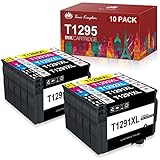 Toner Kingdom T1295 Multipack Kompatible Tintenpatrone für T1291 T1292 T1293 T1294 für Epson WF 3520 Stylus SX435W SX235W SX525WD SX425W Stylus Office BX535WD BX305FW (4Schwarz 2Cyan 2Magenta 2Gelb)