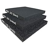 Pondlife Filterschaum schwarz 50x50x5 cm zur optimalen Verwendung als Filtermedium in Teichfiltern PPI PPI30 (fein) H