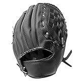 WUWEOT Baseball Handschuh, für Kinder Jugend Sport und Baseball Training Wettbewerb Handschuh, Softball Mitt Linke Hand Hand Handschuh, Rechte Hand Wurf (10.5IN, Schwarz)