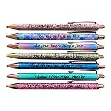 EOGE Fun Gel Pen Bad Fun Kugelschreiber Beschreibung Mentality Starry Pen 1ML Stifte Set Erwachsene Koffer (Black, One Size)