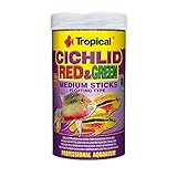 Tropical Cichlid Red&Green Medium Sticks - Futtersticks für mittelgroße Cichliden, mit Astaxanthin & Spirulina, 1er Pack (1 x 1 l)