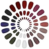 umorismo 240 Stück Künstliche Nägel Ballerina Fingernägel Zum Aufkleben Acryl Nägel Matte Mit Kleber Full Cover Nagel Tips Set Für Frauen Und Mädchen(10 Farben)