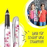 Online Tintenpatronen-Rollerball College Cherry Blossom, Stift für Rechtshänder und Linkshänder, ergonomisches Griffstück, hochwertiger Tintenroller, Standard-Tintenpatronen, inkl. Kombipatrone blau