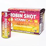 Berlina Vitamin+C ROBINSHOT Box – 12 Shots à 60ml – Aronia, Orangen- und Sanddornsaft mit Vitaminen und Zink. Jeder Shot hilft.