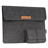 MoKo 10-11 Zoll Tablet Filz Sleeve Hülle, Ultrabook Laptoptasche Notebooktasche Laptop Schutzhülle Kompatibel mit iPad Pro 11, iPad 10.2 2019, iPad Air 3 10.5', iPad Pro 10.5, iPad 9.7, Dunkelgrau