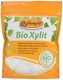 Birkengold Bio Xylit, 500 g Beutel | aus biologischer Landwirtschaft | 40 % weniger Kalorien | zahnfreundlich | ideal zum Kochen und Backen | glykämischer Index von 11