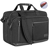 VANKEAN Laptoptasche Damen Herren Business Aktentasche 17.3 Zoll, Passend für bis zu Laptops, Wasserdichte Laptop Tasche Computertasche für Reisen/Business/Schule, Schwarz