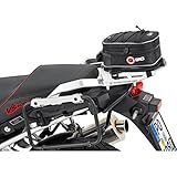 QBag Hecktasche Motorrad Motorradtasche Hecktasche 02 Motorradgepäck Tasche Hinterradgepäckträger, universell, einfache Montage mit Riemen, integrierte Spanngummis, 3,5-5 Liter Stauraum, schwarz