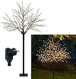 Bonetti LED Lichterbaum mit 500 warm-weißen Lichtern beleuchtet, 220 cm hoch, die Lichterzweige sind flexibel, Weihnachtsbaum mit Lichterkette