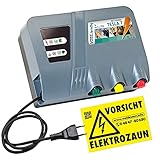 Weidezaungerät Tesla 7-230V - Extra Power : 230V, 7 Joule, 10.000 Volt - für Lange Zäune, starker Bewuchs, sehr schlagstark