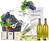 Starterset -Mach Wein selbst komplettes Weinset Wein selbermachen Weinballon (10 Liter)