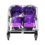 Regenschutz Kinderwagen Luftzirkulation mit Vordach Regencover Schadstofffrei Groß Sichtfenster Regenverdeck Universal Komfort Regenschutz Transparent Wasserdicht Regenhaube für Buggy Sportwagen