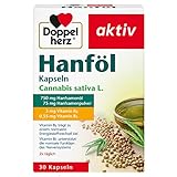 Doppelherz Hanföl Kapseln – Vitamin B1 unterstützt die normale Funktion des Nervensystems – 30 Kapseln