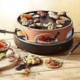 MaxxHome Mini Raclette- & Pizzaofen Elektrisch – Pizza- und Grillmaschine – für 6 Personen – 1500 W