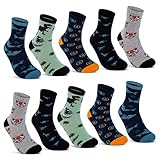 10 Paar Kinder Socken Jungen & Mädchen Baumwolle Kindersocken 54395 (31-34)