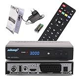 Ankaro DCR 3000 Plus digitaler 1080p Full HD Kabel-Receiver für Kabelfernsehen mit PVR Aufnahme Funktion (HDTV, DVB-C/C2, HDMI, Scart, Coaxial, Mediaplayer, USB) automatische Installation–schwarz