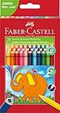 Faber-Castell 116524 - Jumbo Buntstifte dreikant, 5.4 mm, 24er Karton