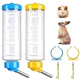 Trinkflasche Kaninchen Hamster 2 Stück Trinkflasche Hasentränke Trinkflasche Kaninchentränke 250ml Kleintiertränke Nagertränke Hasenflasche Meerschweinchen Nager mit Halterung für Hasen