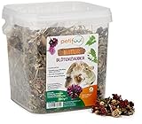 petifool Blütenzauber 360g - Ergänzungsfutter für Nager - natürliches Nagerfutter für Kaninchen, Meerschweinchen, Hamster, Chinchilla & mehr - ohne künstliche Zusätze - 100% Natur -artgerechtes Futter