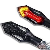 LED MINI BLINKER RÜCKLICHT KOMBINATION RUSH SCHWARZ UNIVERSAL MOTORRAD QUAD ATV ROLLER GETÖNT