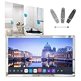 Soulaca 32-Zoll-4K-UHD-Smart-TV für Badezimmer, ohne Tuner, Smart Mirror Panel, Magic Remote, IP65 wasserdicht, Netflix, HBO, PrimeVideo, AppleAirplay, integriertes Alexa, integrierte Lautsprecher