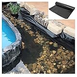 ATYUNB Teichfolie HDPE Kautschuk Teichfolie Schwarz Teichfolien Für Kleine Teiche, Fischteiche, Gartenbrunnen Bäche Brunnen Reservoir 5x10m(Size:2x5m)