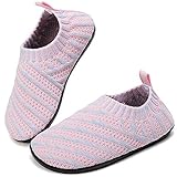 Sixspace Hausschuhe Kinder Junge mädchen rutschfeste Leichte Pantoffeln für Kleinkinder Hüttenschuhe Slipper unisex(Pink,23 EU)(203)