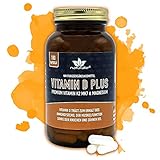 naturalie® - VITAMIN D PLUS | veganes Vitamin D3 + premium Vitamin K2 MK7 (K2VITAL®) und Magnesium | ohne unnötige Zusatzstoffe | 180 Kapseln im BPA-freien Braunglas | laborgeprüft