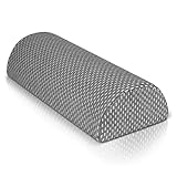 Bequemes Kniekissen für Seitenschläfer, Schwangerschaft - Mittelhartes Beinkissen aus Memory Foam und weichem Oeko-TEX Bezug - Premium Kniepolster, Nackenrolle, Lendenkissen by DYNMC YOU - Grau