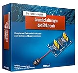 FRANZIS 65361 - Lernpaket Grundschaltungen der Elektronik – Kompletter Elektronik-Baukasten zum Testen und Experimentieren, inkl. aller Komponenten, Platine, 144-seitigem Handbuch