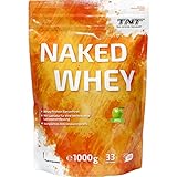 TNT Naked Whey Protein Pulver (1kg) • Eiweißpulver mit Laktase für Protein Shake, Backen & Kochen • Tolle Löslichkeit & leckerer Geschmack (Apfel)