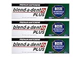 3x Blend a dent Plus Premium Haftcreme DUO SCHUTZ Minze 40g