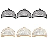 Wig Cap Set 6 Stück Haarnetz für Perücken Perücke Kappen Caps Elastische Netz Perückennetz Caps Baumwolle Mesh und Neutral