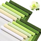 30 Rollen feines Krepppapier, 6 Farben, Krepppapierrollen, 25,4 cm x 20,4 m, sortiertes Papier für die Herstellung von Blumen, DIY, Geburtstag, Party, Hochzeit, Festival, Ornament