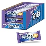 Milka Tender Milch 21 x 37g, Biskuit-Rolle mit Milchcrèmefüllung und Vollmilchschokolade