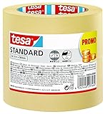 tesa Malerband Standard - 2er Pack - Malerabdeckband mit starker Haftung zum Abkleben bei Malerarbeiten - lösungsmittelfrei - 2 x 50 m x 50 mm