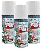 Stephans Möbelbörse 3X Kunstschnee - Spraydose mit Dekoschnee - Schneespray zum Dekorieren zu Weihnachten - Sprühschnee Snowspray Fensterspray Schnee Spray Deko Schnee (03 Stück - 150ml/Schnee)