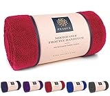 PEAQUE Microfaser Handtuch Frottee XL, Sauna-Handtuch, Bade-Handtuch, Reise-Tuch (Red, Weinrot, Rot, 100 x 200 cm)