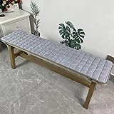 EN AyuL Bankkissen, 2/3-Sitzer, warm, Plüsch, 100/120 cm, lang, Bank-Sitzkissen für Terrasse, Esszimmer, Schaukel, Küche (35 x 180 cm, grau)