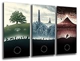 Wandbild - Der Herr der Ringe, 97 x 62 cm, Holzdruck - XXL Format - Kunstdruck, ref.26111