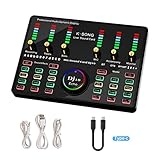 Audio-Mischpult Kondensatormikrofon Bundle Computer Live Sound Card Mobiltelefon K Song Microfon Desktop USB Mikrofonständer im Freien Mikrofon Live -Set für Aufnahme DJ Bühne Karaoke ( Color : 8 )