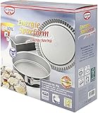 Dr. Oetker 3er Backformen-Set Energy, Springform mit Flachbodeneinsatz, hochwertige Kastenform und Obstkuchenform, Kuchenformen mit Antihaftbeschichtung (Farbe: Grau/Silber), Menge: 1 x 3er-Set