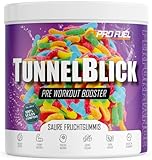 Pre-Workout-Booster SAURE FRUCHTGUMMIS 360g - unglaublich lecker - TUNNELBLICK Trainingsbooster mit Citrullin, Beta-Alanin, Taurin, Koffein & Guarana, optimal hochdosiert, Made in Germany, 100% vegan